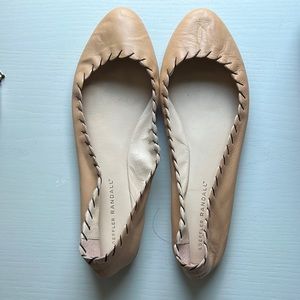 Loeffler Randall Karlotta Tan Leather Flats 8.5